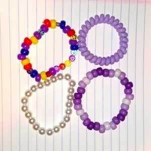 4pc Purple Bracelet Set